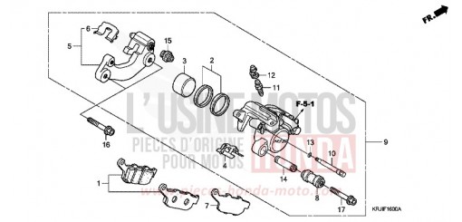 ETRIER DE FREIN ARRIERE (FES1253-5) (FES1503-5) FES1254 de 2004